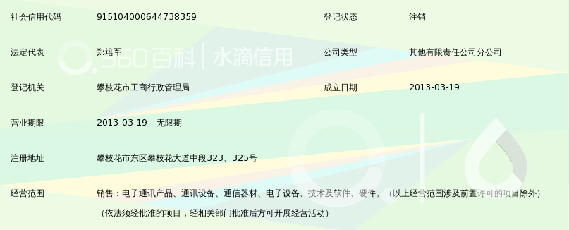 中国移动通信集团终端四川攀枝花华山营业厅